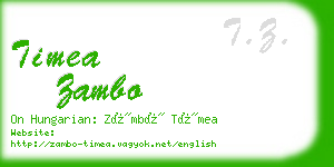 timea zambo business card